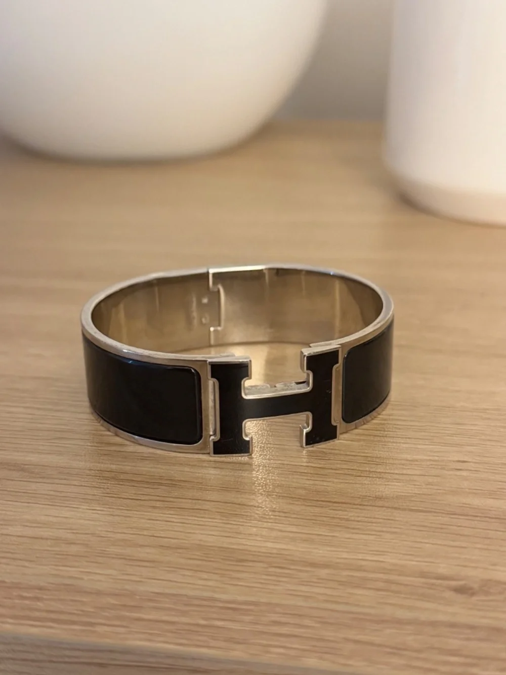 Hermès Enamel Clic Clac H Bangle Bracelet